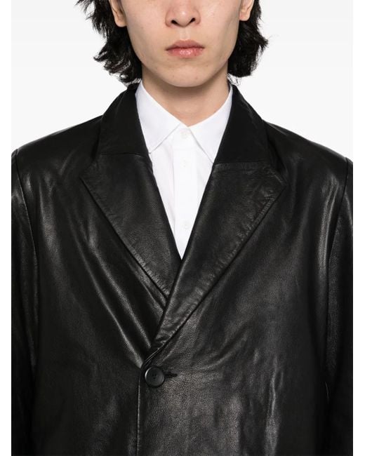 FREI-MUT Black Jaba Leather Jacket for men