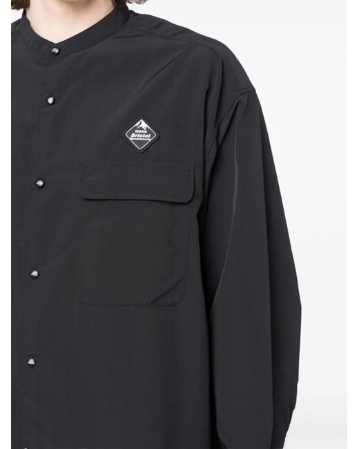 White Mountaineering Black Logo-Patch Shirt for men