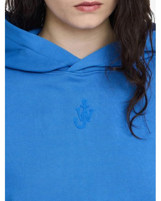 Felpa Con Cappuccio E Logo di J.W. Anderson in Blue