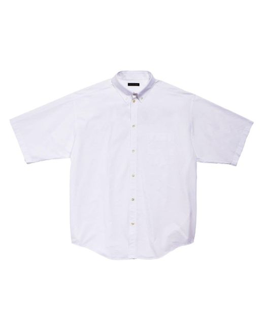 Balenciaga White Short Sleeve Shirt for men