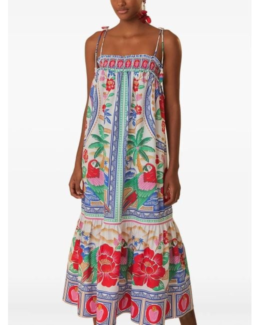 Farm Rio Flowers Beach ドレス White