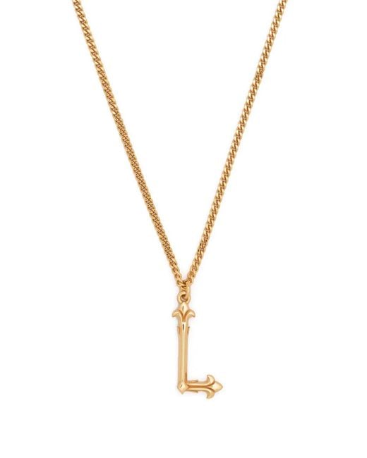 Emanuele Bicocchi Metallic L Alphabet Pendant Necklace