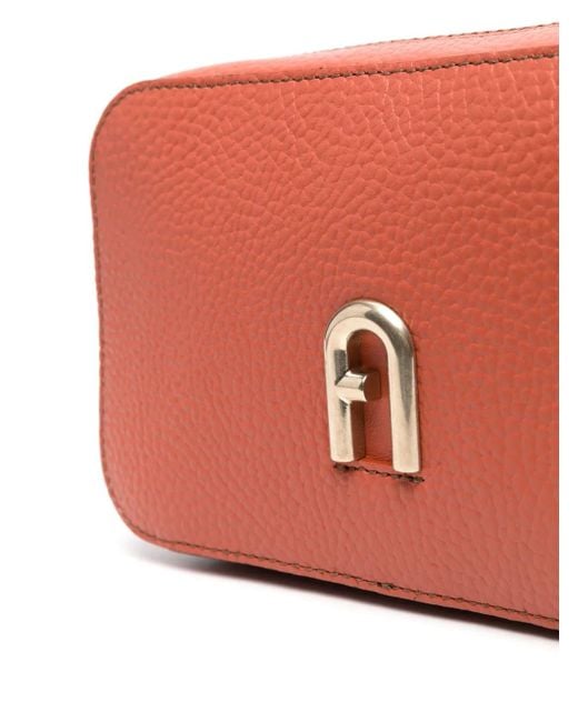Furla Orange Mini Sac À Bandoulière Primula En Cuir