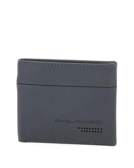 Cartera con logo estampado Piquadro de hombre de color Gray