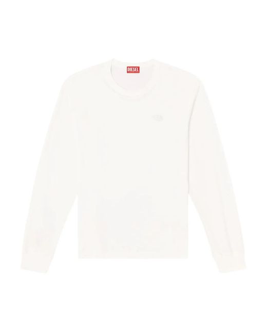 DIESEL White Cotton T-Shirt for men