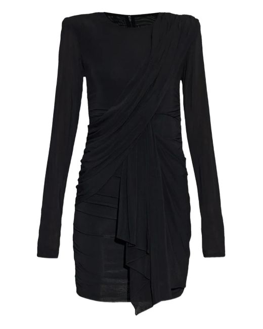 Robe Drapée À Épaulettes Isabel Marant en coloris Black