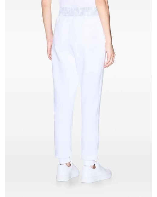 ARMANI EXCHANGE White Striped-Waistband Track Pants