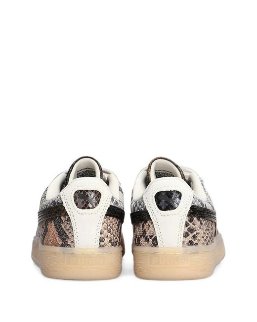 PUMA White Snakeskin-Effect Sneakers for men