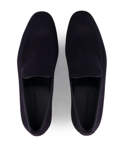 Manolo Blahnik Blue Loafers for men