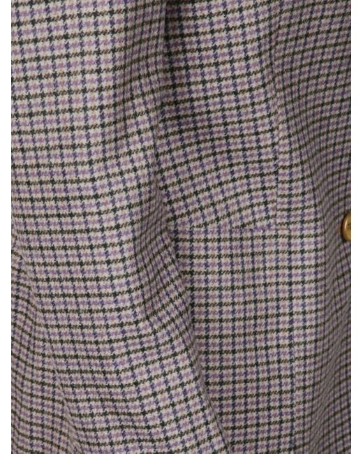 Tagliatore Brown Checked Single-Breasted Blazer