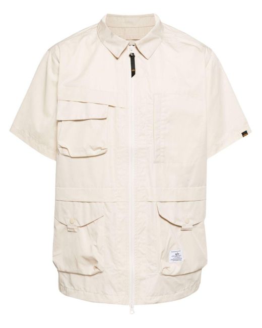 Alpha Industries Natural Cargo-pocket Zip-front Shirt Jacket for men