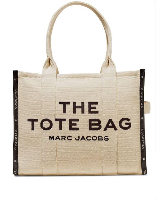 Marc Jacobs Cotton Large The Jacquard Tote Bag in Beige (Natural ...