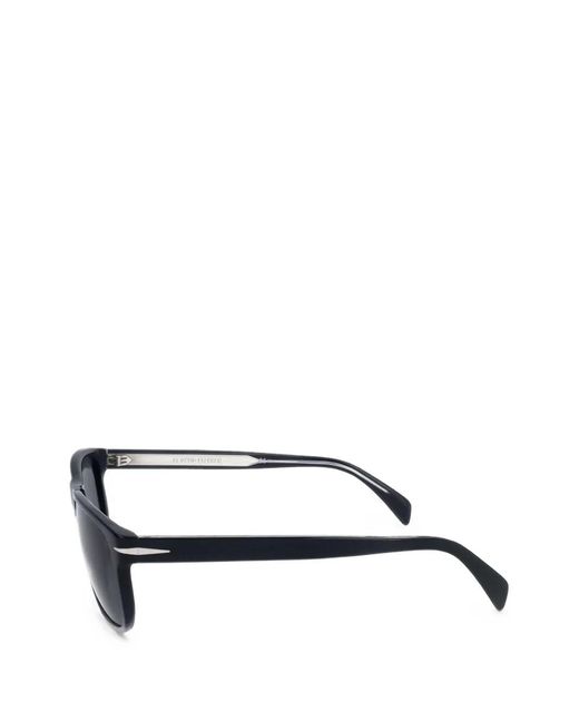 David Beckham Black Rectangle-Frame Sunglasses for men