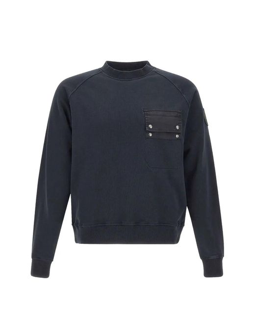 Blauer Blue Chest-Pocket Raglan-Sleeve Sweater for men