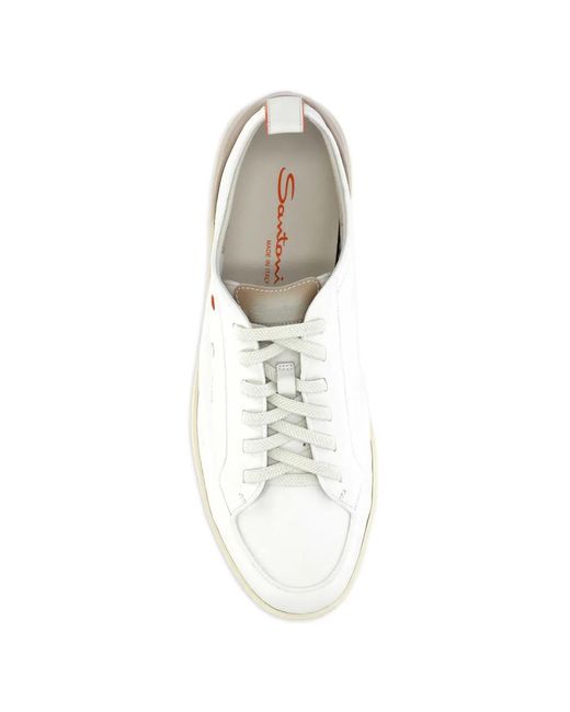 Santoni Natural Low Top Sneakers for men