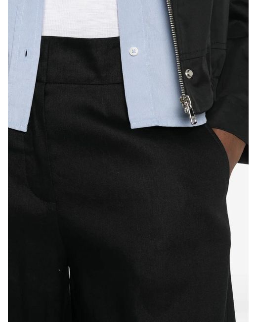 Marc O' Polo Black Belt-Loops Knee-Length Shorts