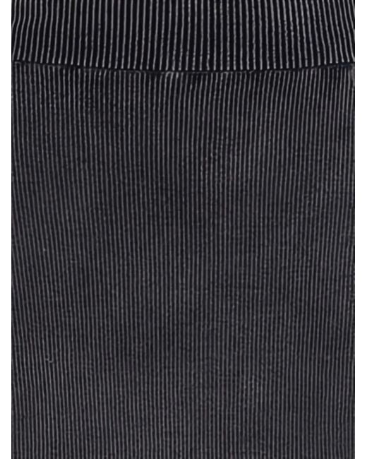 Gonna Con Logo Goffrato di Alexander Wang in Black