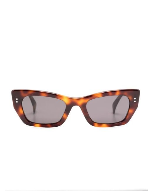 KENZO Brown Tortoiseshell Cat-Eye Frame Sunglasses