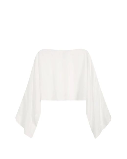Bondi Born White Blouse Cremona À Coupe Crop