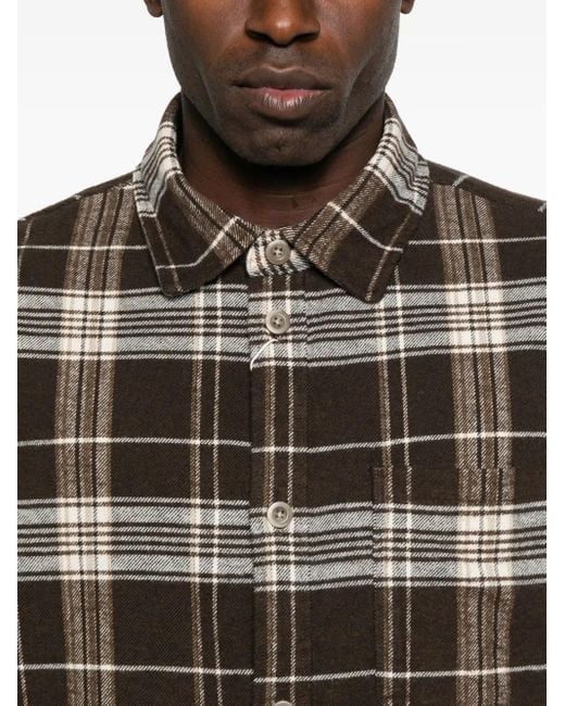 Camicia Lennon A Quadri di Les Deux in Black da Uomo