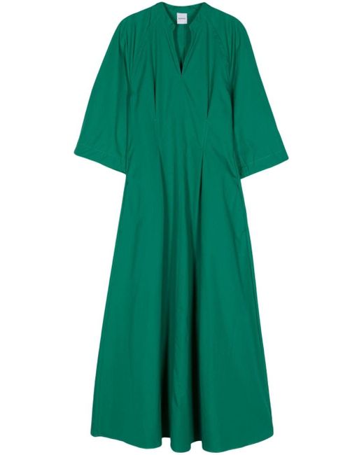 Aspesi Green Cotton Midi Dress