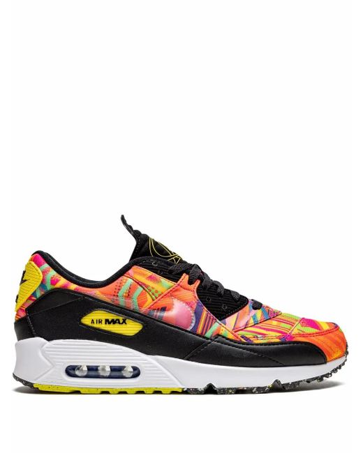 Nike Black Air Max 90 Lhm 'Multicolour/Fire- Sneakers