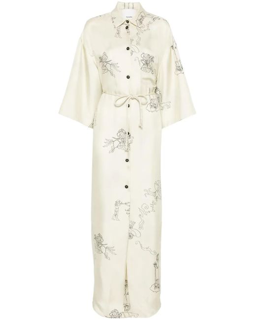 Nanushka White Damala Midi Dress