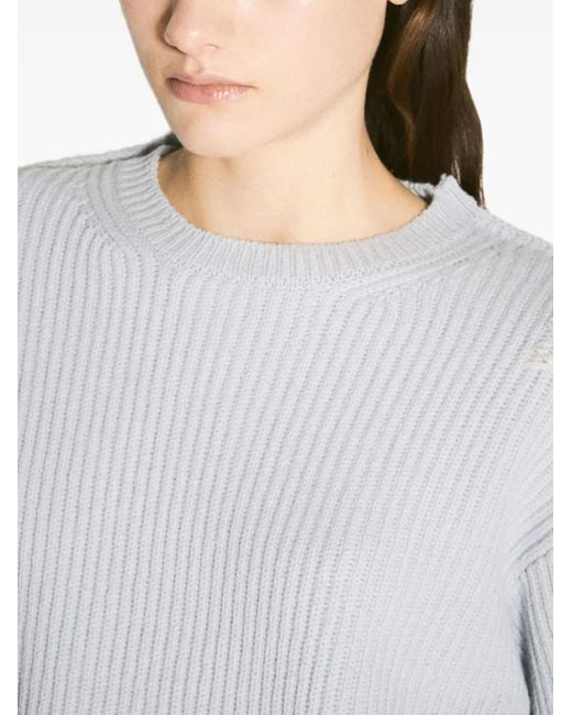 Maglione A Coste di Marni in White