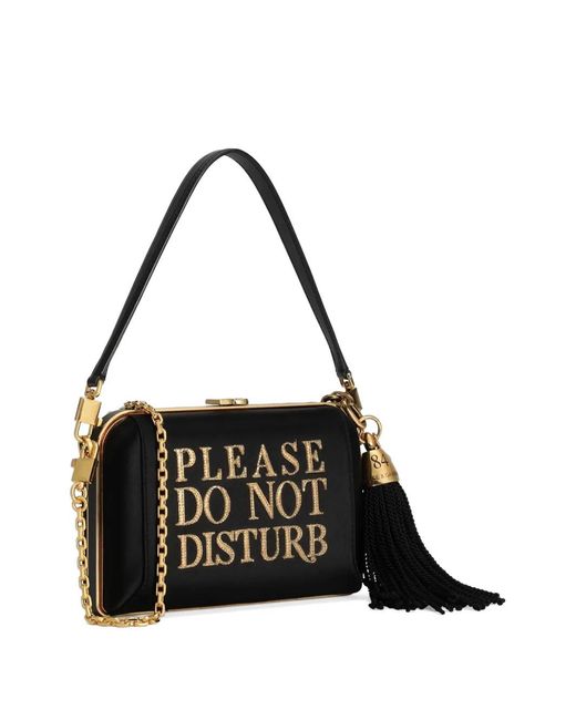 Dolce & Gabbana Black Dolce Box Satin And Laminated Ayers Handbag