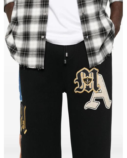 Amiri Black Applique Track Pants for men