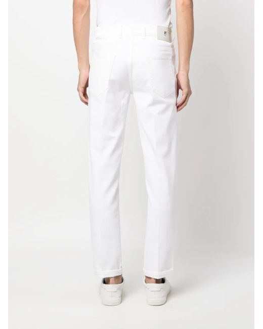 PT Torino White Straight-Leg Jeans for men