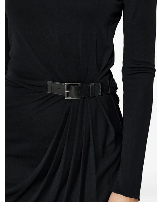 Tom Ford Black Belt-Detail Midi Dress
