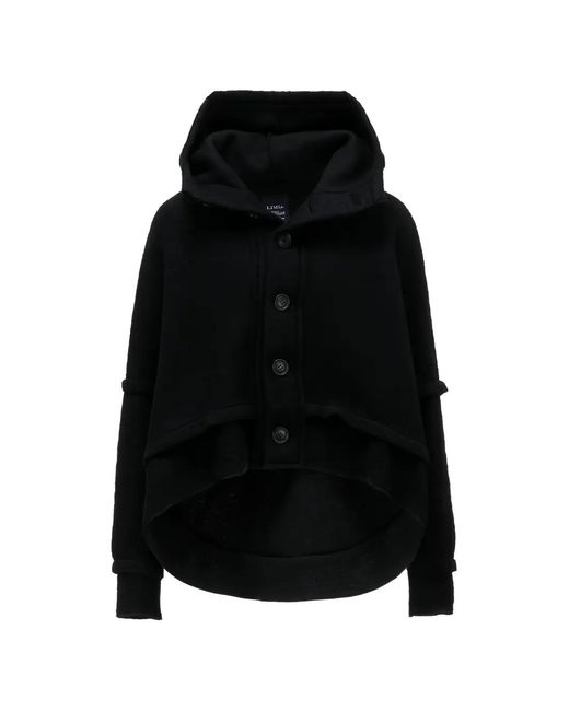 Limi Feu Black Hooded Asymmetric Jacket