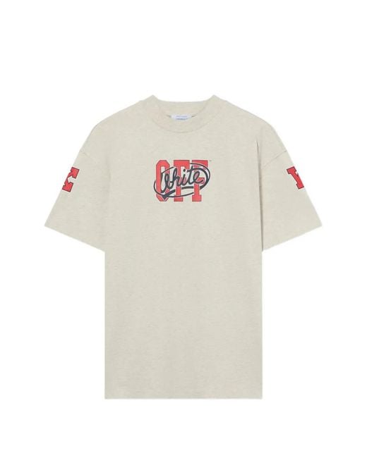 Off-White c/o Virgil Abloh White Off College Logo-Print T-Shirt