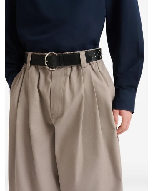 Marni Multicolor Canvas Pants With Pleats for men