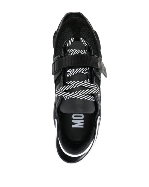 Baskets hes à logo Cuir Moschino pour homme en coloris Noir Homme Baskets Baskets Moschino 