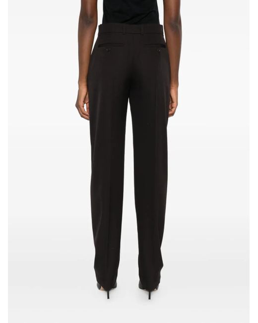 Alexander McQueen Black Klassische Hose mit Bügelfalten