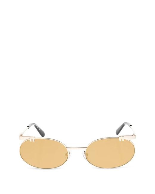 Off-White c/o Virgil Abloh Natural Oval-Frame Sunglasses