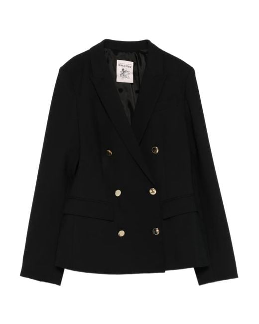 Blazer Carrie con doble botonadura Semicouture de color Black