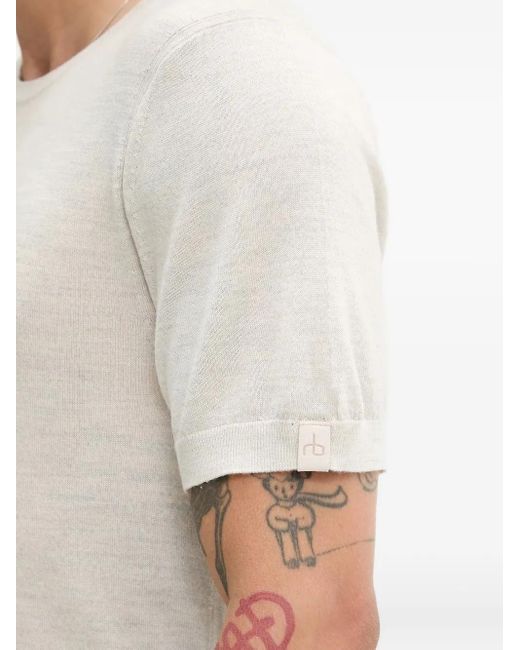 Rag & Bone White Short-Sleeve Crew-Neck T-Shirt for men