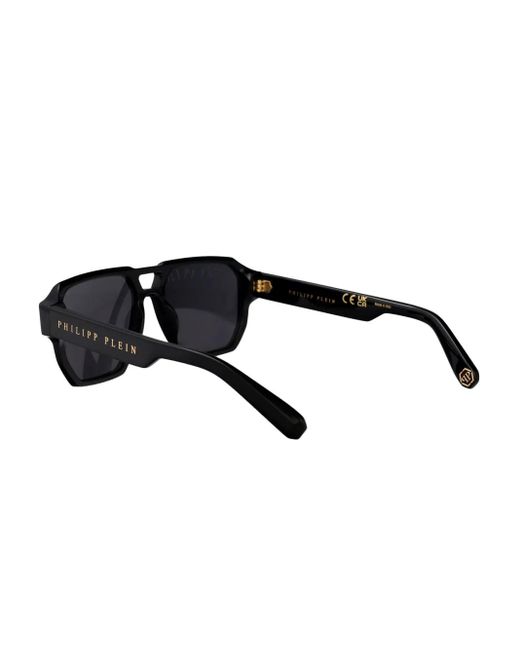 Philipp Plein Black Geometric-Frame Sunglasses for men