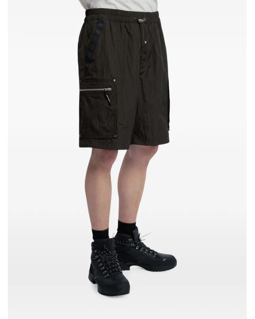 Spoonyard Black Zippered-Pocket Cargo Shorts