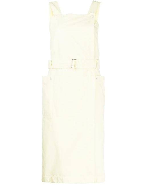 KENZO White Cotton Pinafore Dress