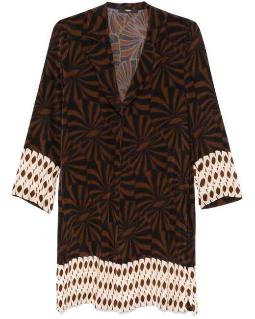 Seventy グラフィック オーバーコート Black