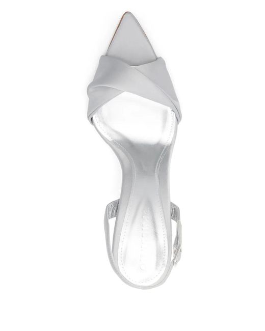 Ginissima White 110Mm Slingback Sandals