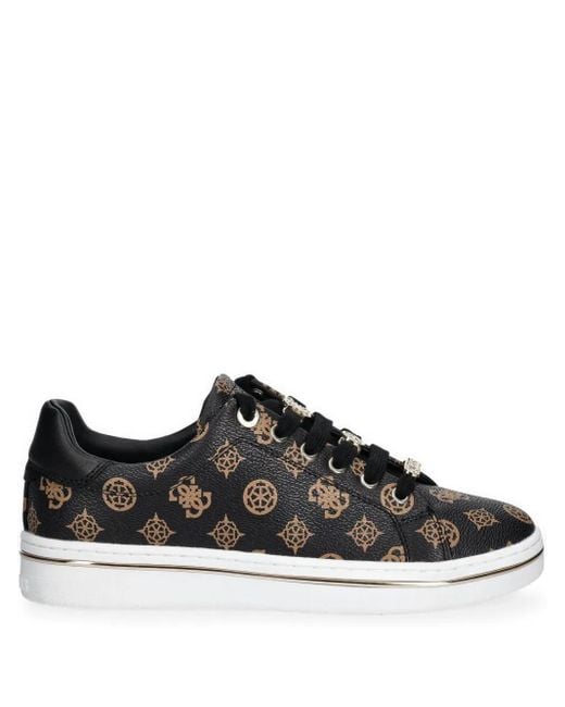 Guess Sneakers Met Monogram in het Black