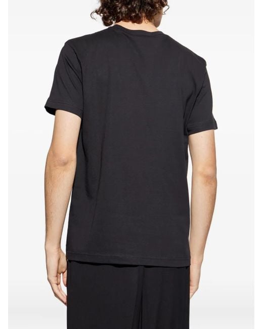 Versace Jeans Couture Black Logo-Plaque T-Shirt for men