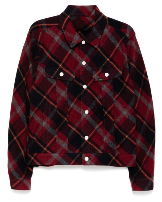 Undercover Red Logo Patch Shirt Jacket for men