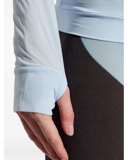 Issey Miyake Like Skin Top Met Lange Mouwen in het Blue