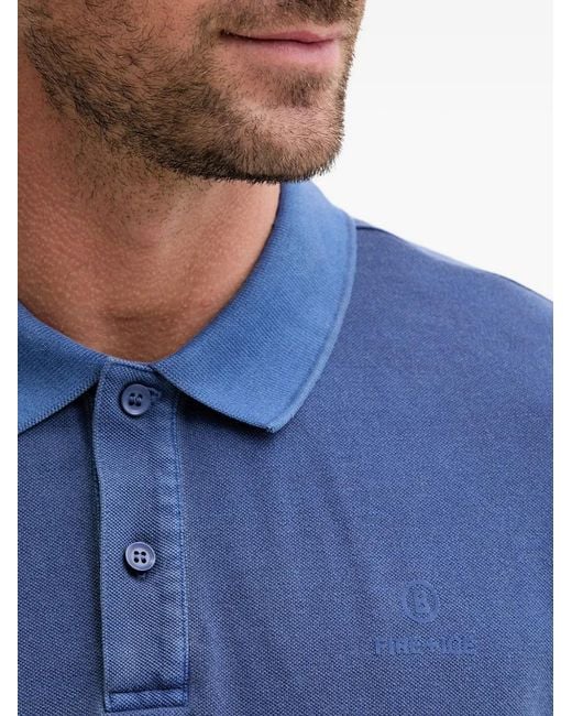 Bogner Fire + Ice Blue Ramon Logo-Embroidered Polo Shirt for men